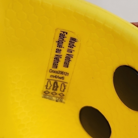 Crocs Classic Slide Sandals 206121 Yellow Slip On Unisex Men's Sz 4 Women's Sz 6 - Picture 15 of 15